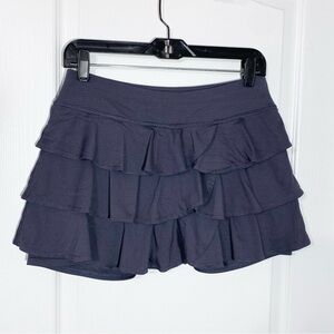 Lija Tiered Ruffle Tennis Pickleball Golf Skort Gray M